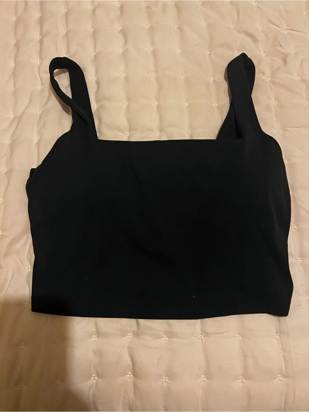 CRZ YOGA Black Square-Neck Sports Crop